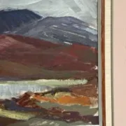 Swedish Oil on Canvas – “Mountains and Water” – Signed – Vintage & Framed
