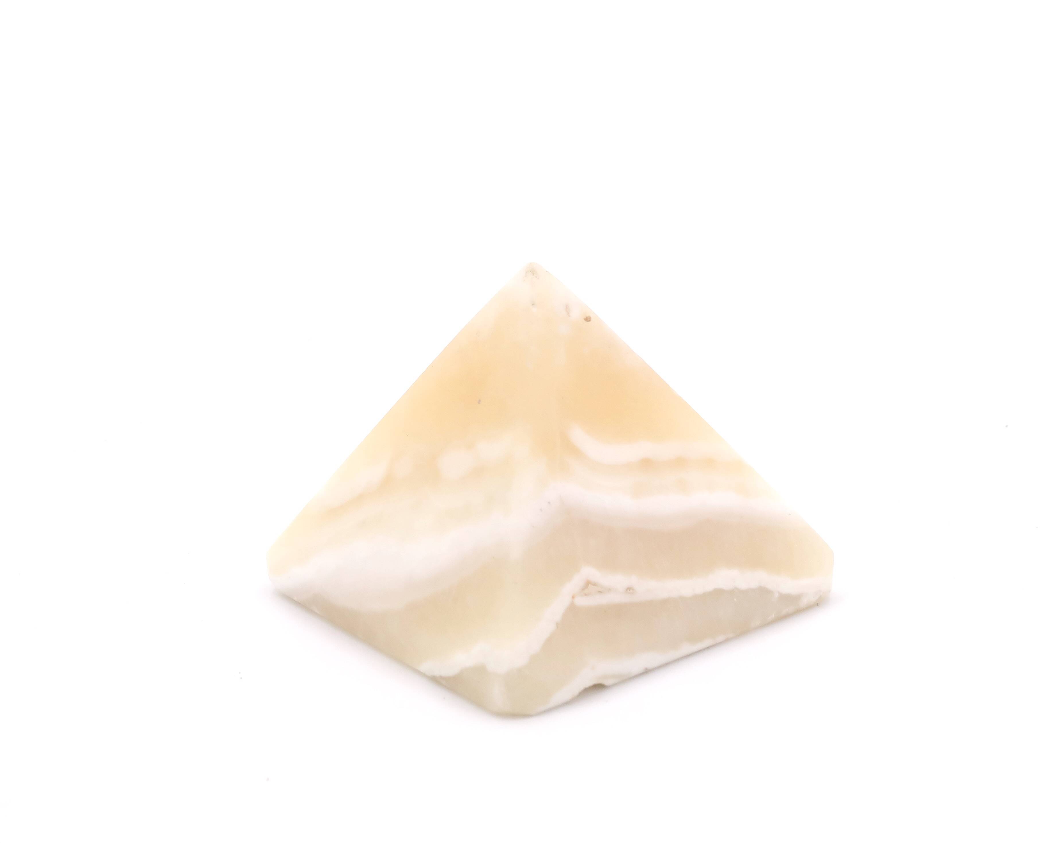 Alabaster pyramid paperweight, 1970s