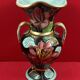 Flowered vase with gold accents or Vallauris, approximately 30 cm - signature to be identified.