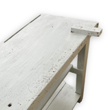 Établi bleu en bois