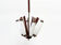 Italian teak and brass chandelier