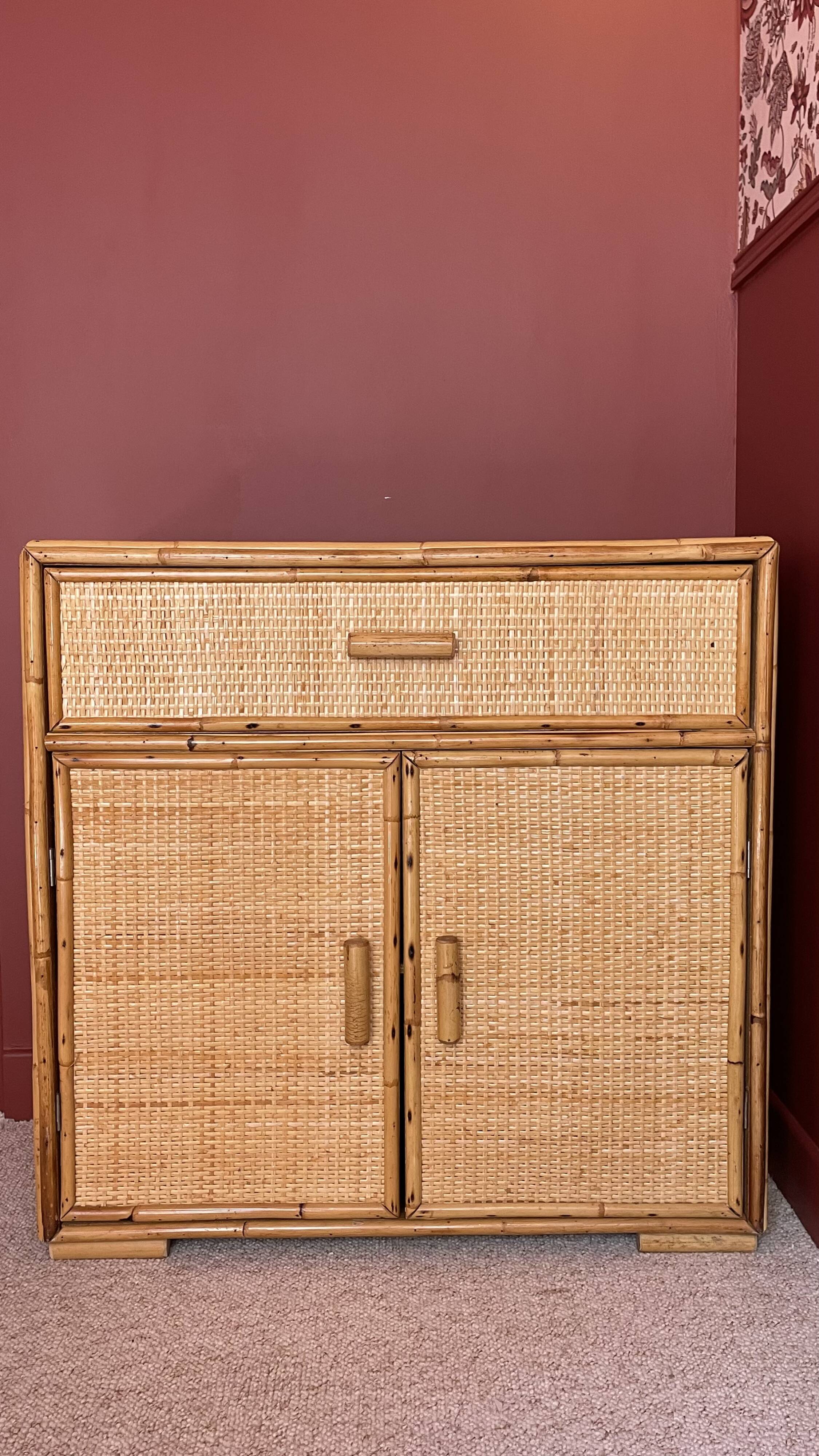 rattan chest of drawers