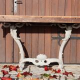 Carved wooden console