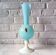 Large decorative retro vase with blue opaline foot, vintage Italian vase