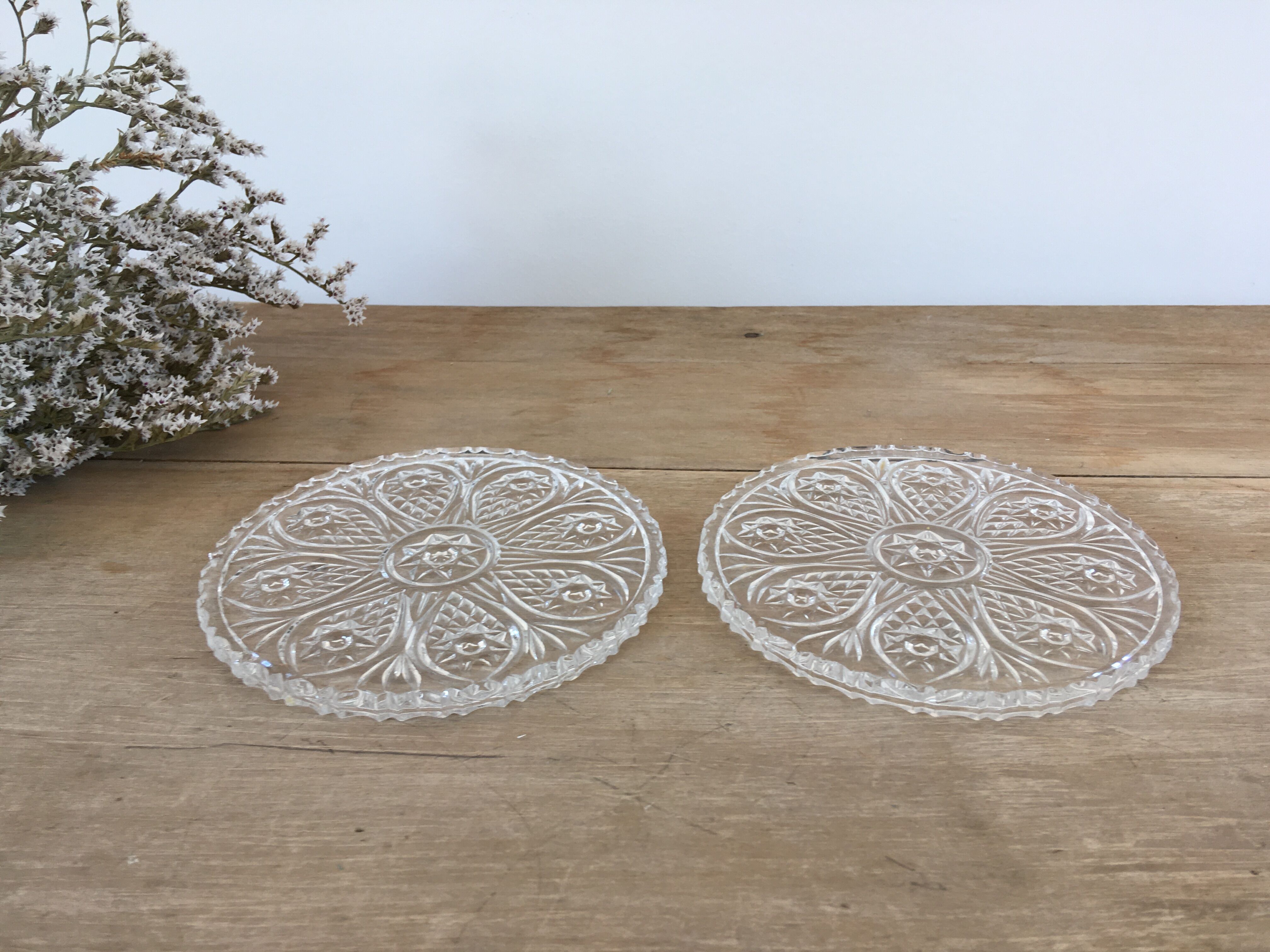 Chiseled glass bottle bottom