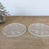 Chiseled glass bottle bottom