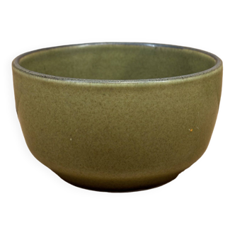 Green stoneware bowl