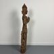 Grande statuette de kinaree, adorant, devi en bois sculpté. Thailande