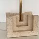 Italian mid-century travertine marble table lamp, 1970s