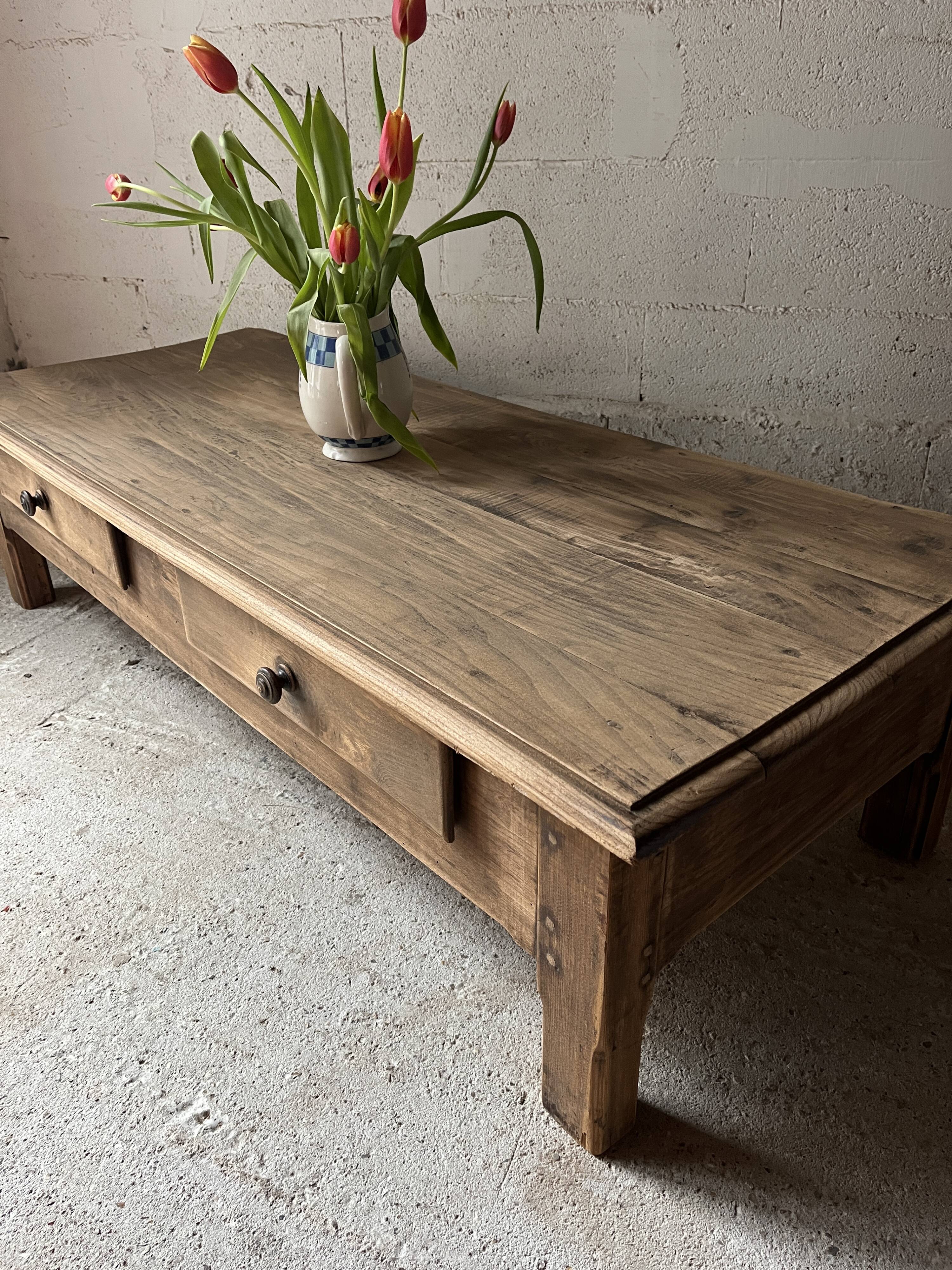 Low farmhouse table