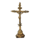Old golden brass crucifix