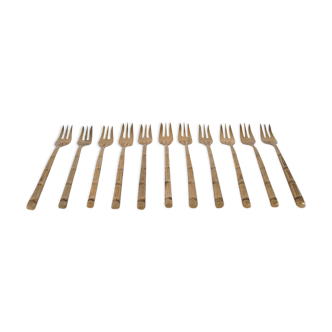 Brass dessert forks 1970