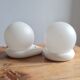 Appliques en opaline et bois