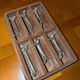 Set of 6 animal-shaped silver-plated knife rests