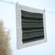Tapis Kilim vintage vert et noir, 86x86 cm