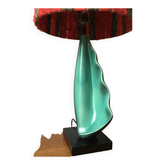 Lampe de table ceramique dlg cova vallauris années 70