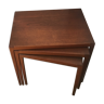 3 teak pull out tables