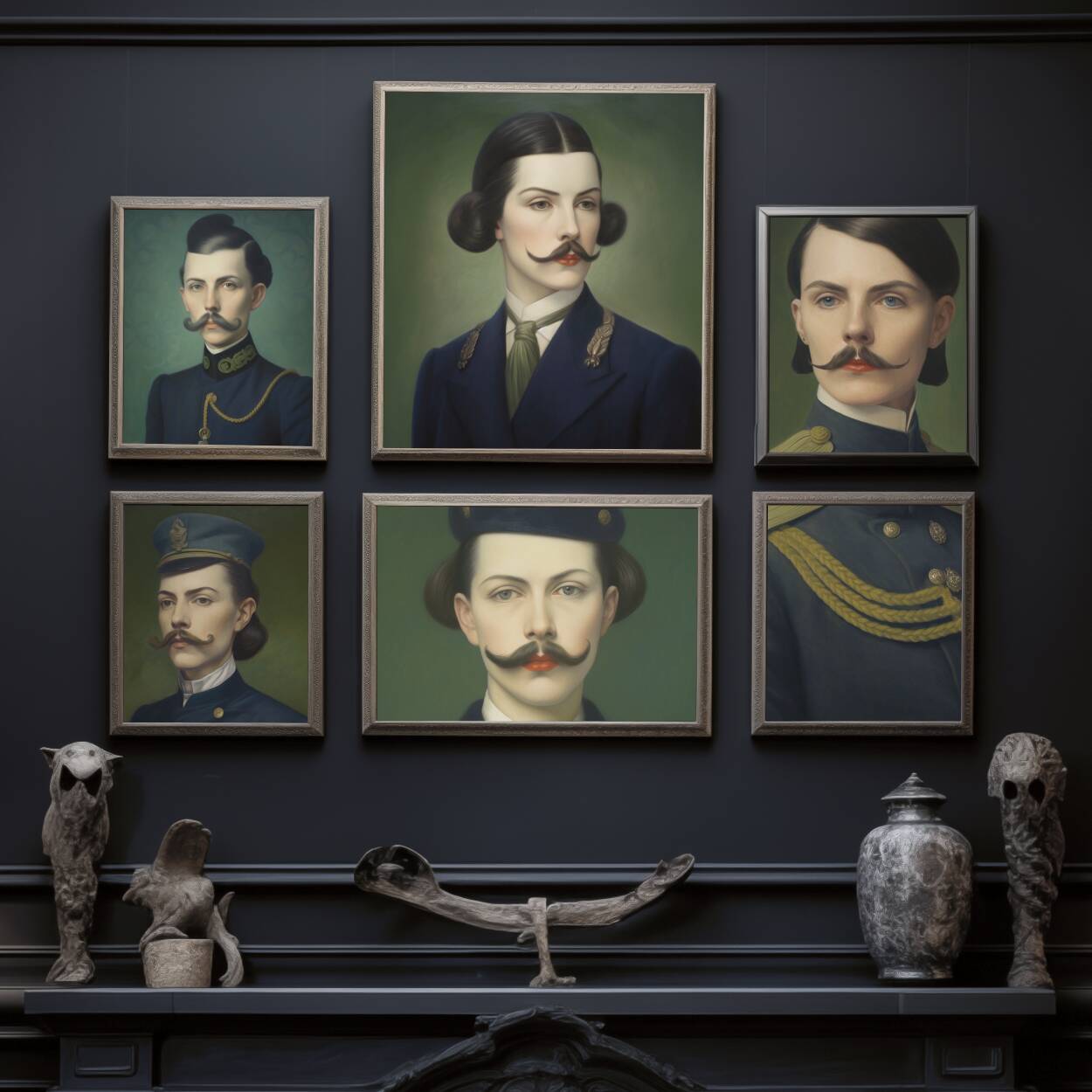 Portrait ancien - série “Les moustachu-e-s”