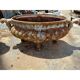 4 cast iron planters from 1900 from Charleville-Mézières, rockery style