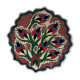 Flowery turkish trivet table mat