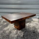 Vintage burl wood coffee table - 1970s