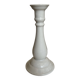 Neoclassical baluster candlestick in white porcelain 1960