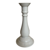 Neoclassical baluster candlestick in white porcelain 1960