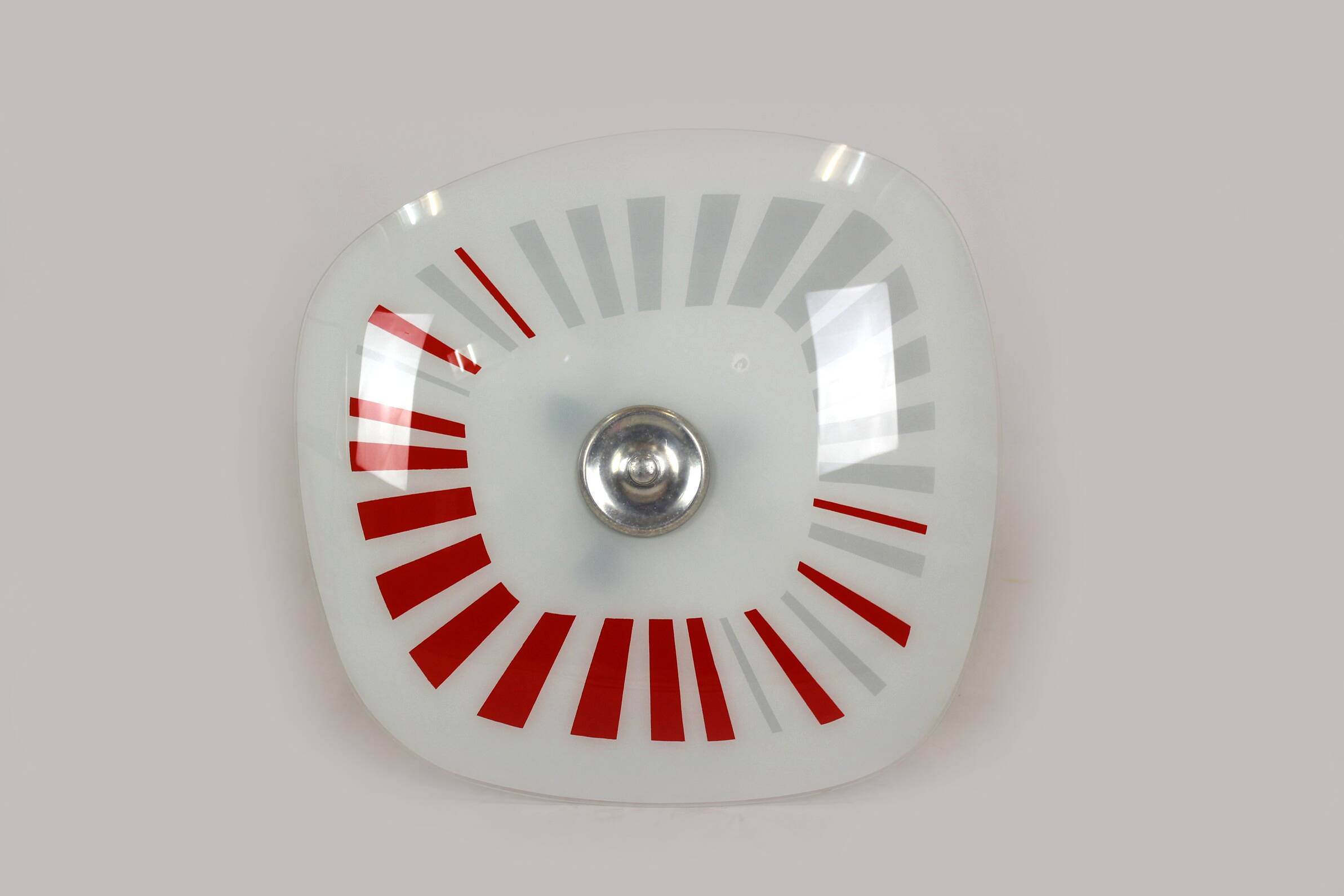 Mid-Century Czech Glass Pendant Lamps with Colorful Decor, 1970s, Set of 6