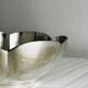 Plat, saladier ancien en métal forme fleur