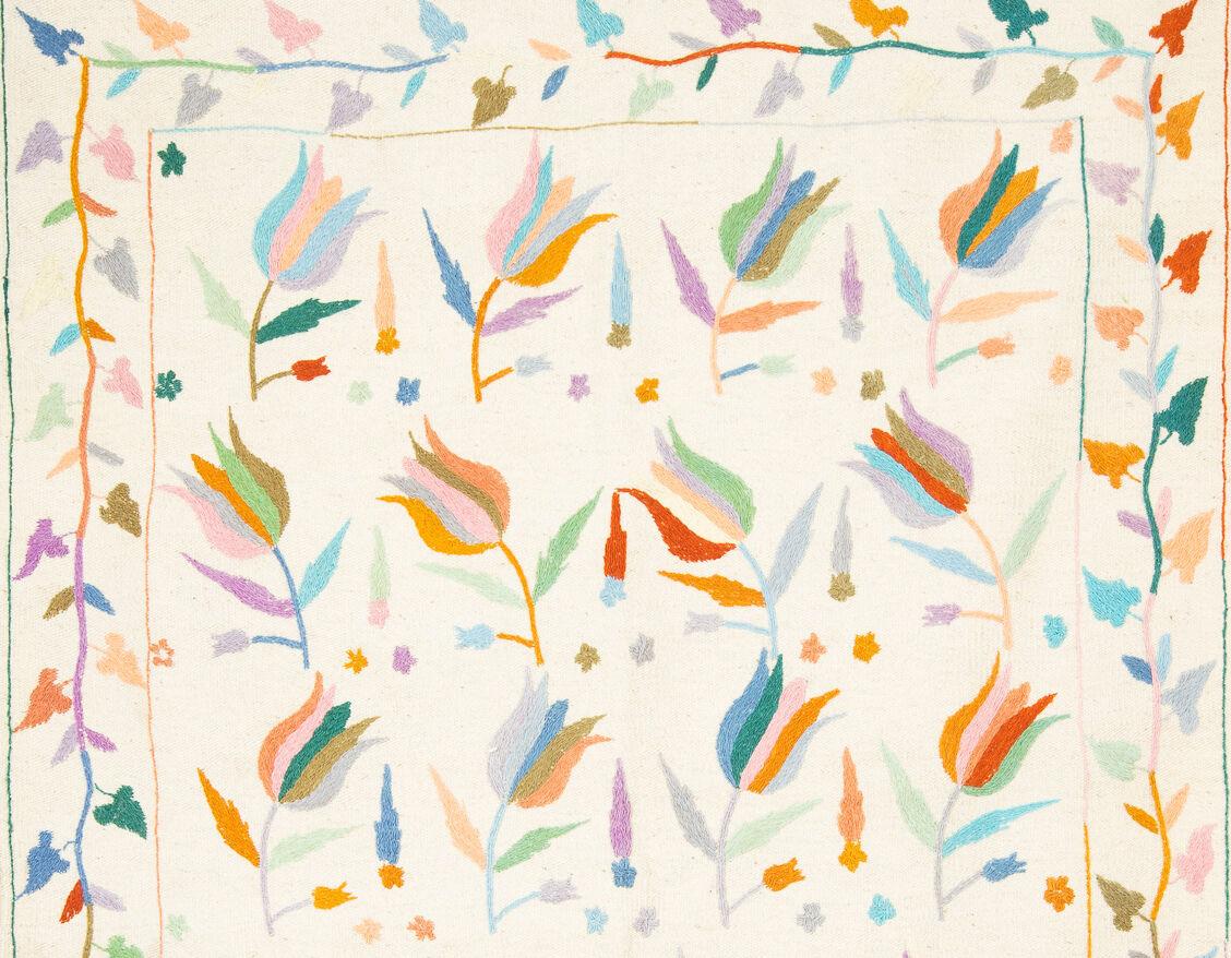 Kilim afghan embroidered suzani 172 x 134 cm