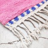 Tapis azilal fait main multicolore vert, rose, bleu, gris taille 150x250 cm