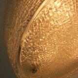 large kaiser leuchten CEILING FIXTURE flush mount thick ice glass