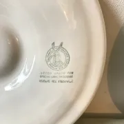 Oyster service Moulin des Loups – 8 plates and 2 dishes, 1970s