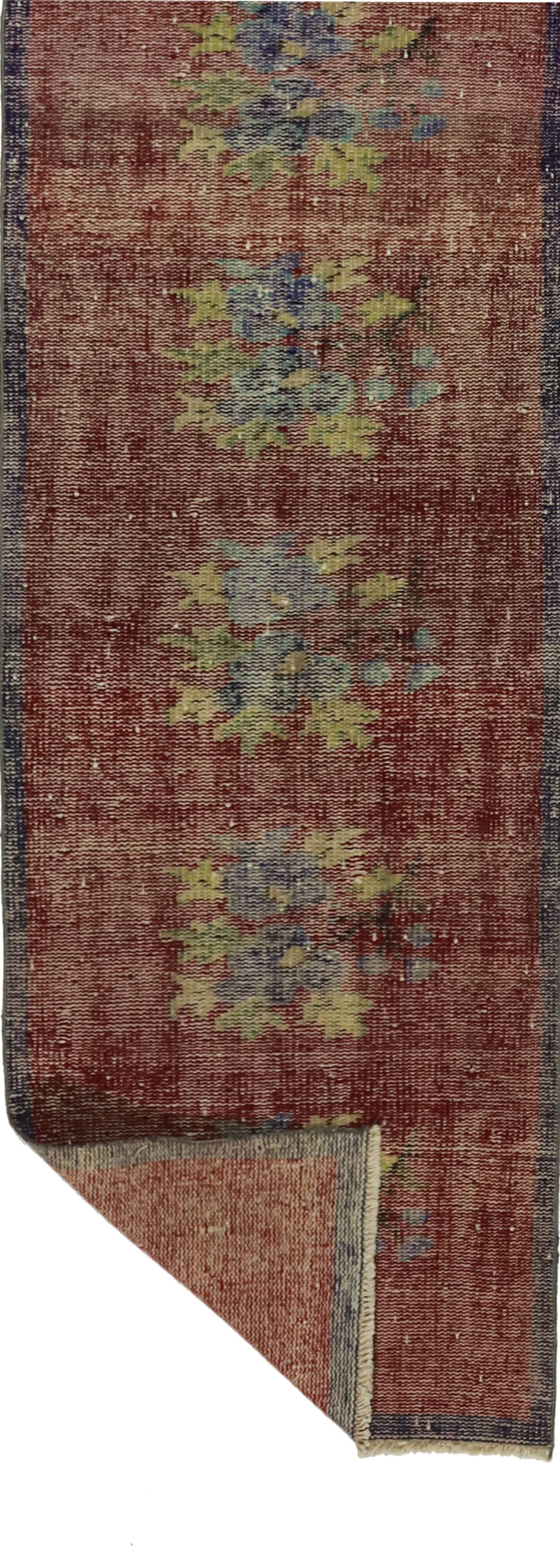 Anatolian handmade vintage rug 316 cm x 63 cm