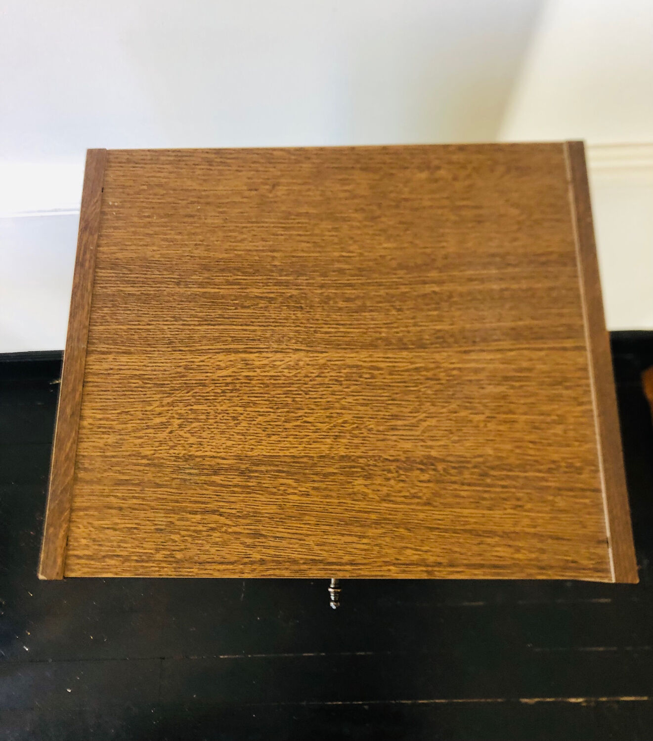 Filing cabinet with a curtain