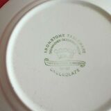 Lot 8 old flat plates Ironstone Tableware Underglaze blue patterns