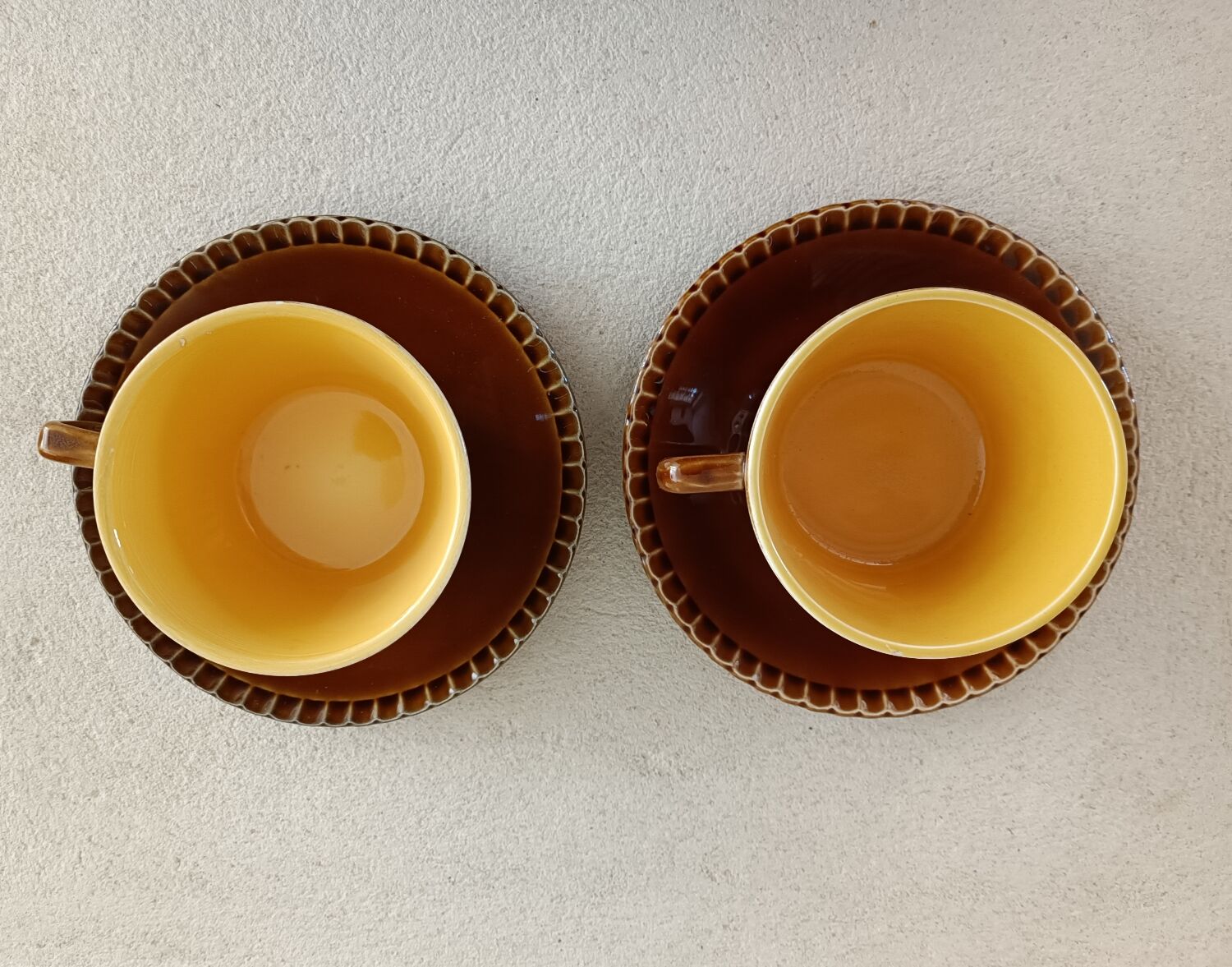 Cup and saucer Digoin Sarreguemines