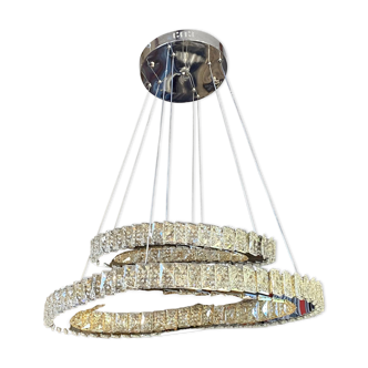 Lustre facettes verre contemporain