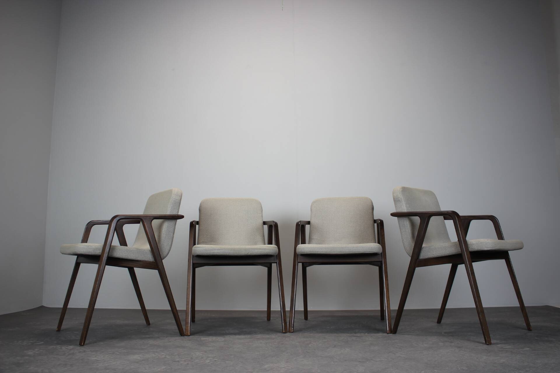 Set of 4 Lolita Dining Chair with Arms by Porada, 21st Century