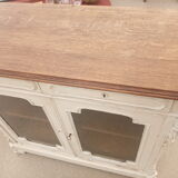 Old buffet 2 doors windows patina Shabby chic