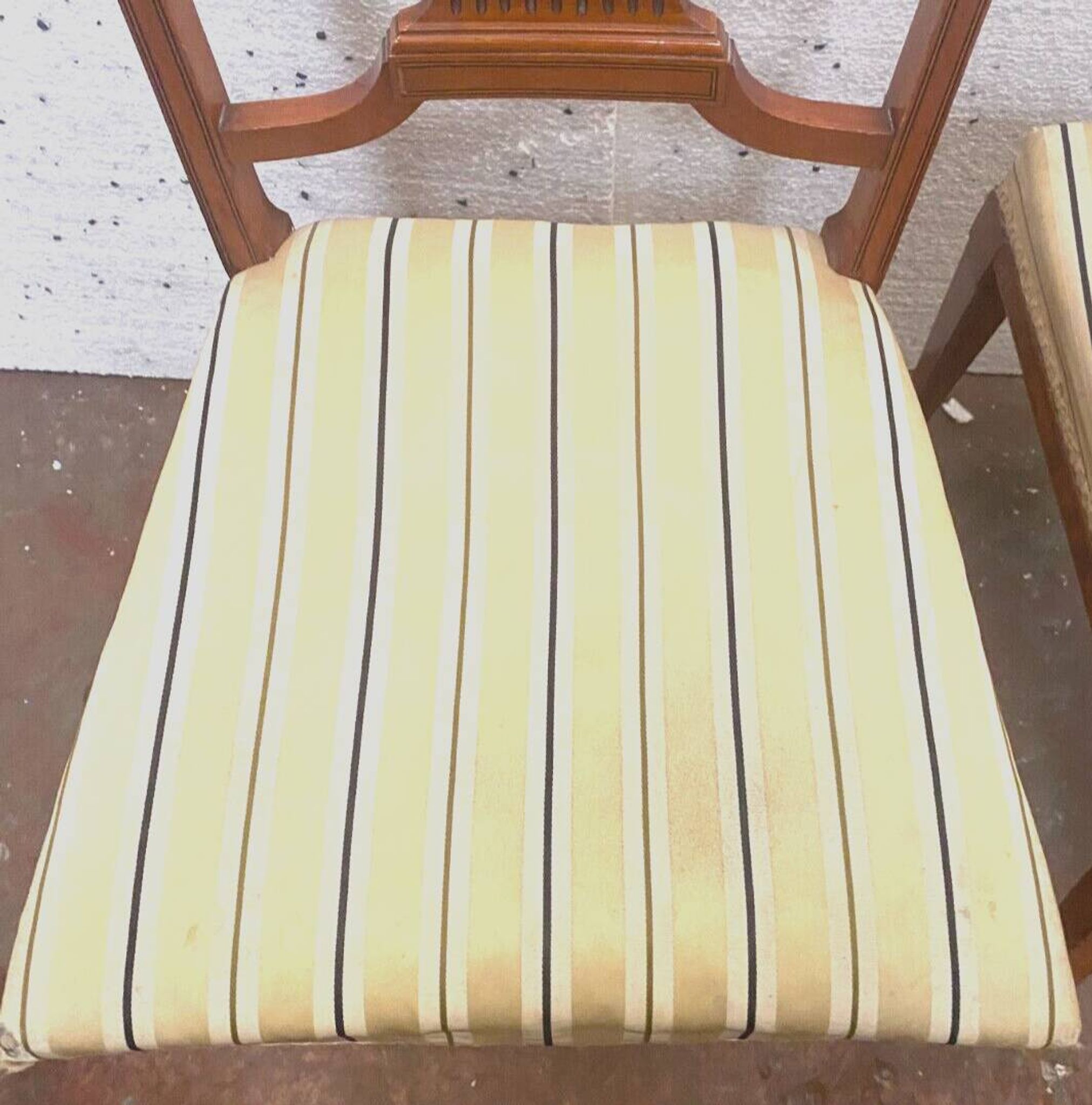 Louis XVI style bedroom chair in 19th century veneer wood