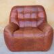 Brown vintage leather armchair