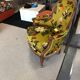 Fauteuil Bergère à coussin de style louis XVI retravaillee