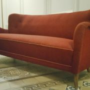 Sofa sofa 3 seats 50/60s Danish sculptural