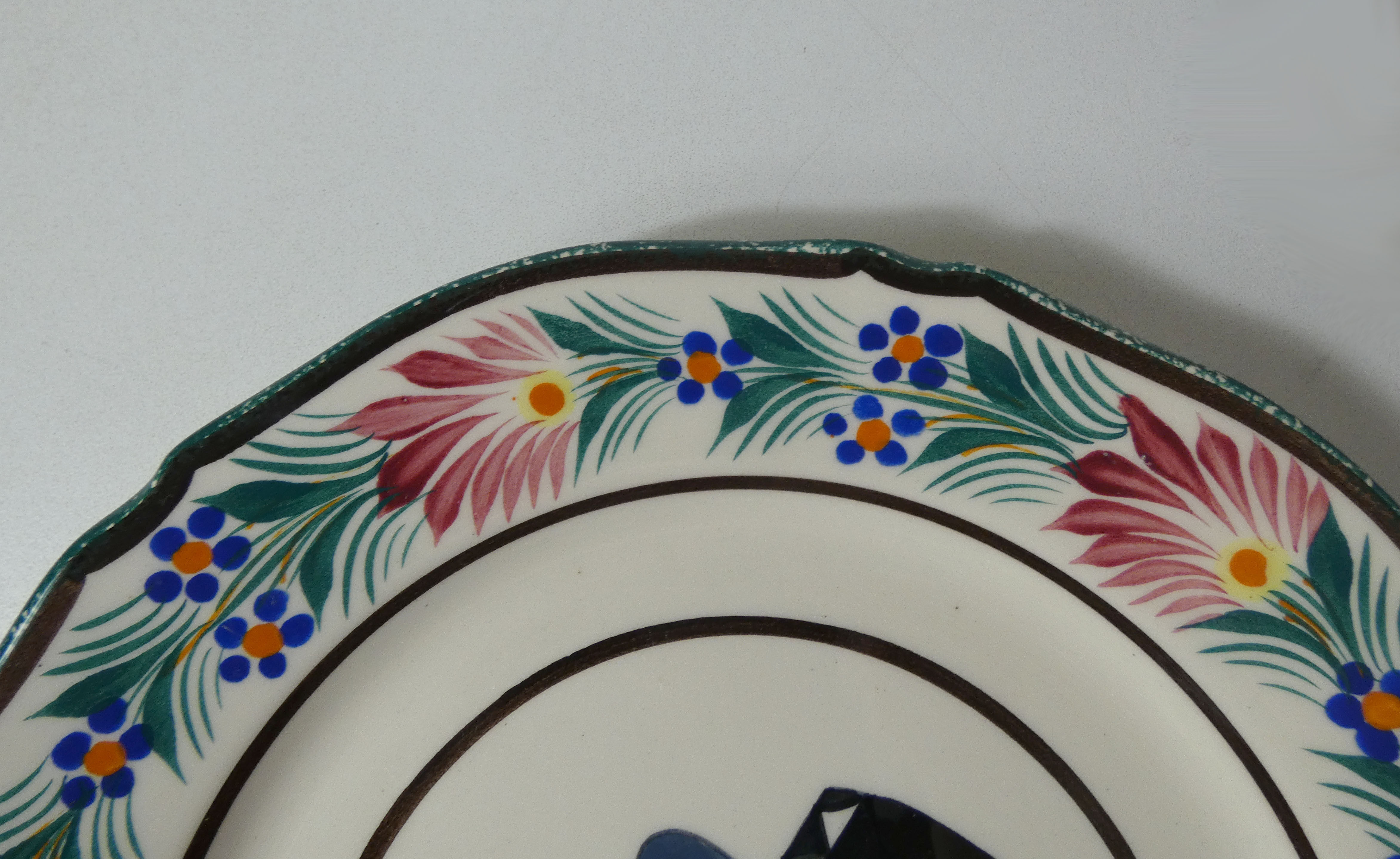 HB Quimper 2 flat plates Breton and Breton