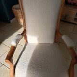 Renovated Voltaire armchair in Japandi style