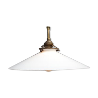Hanging lamp opaline green glittering cable