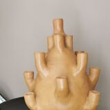 Tamgroute terracotta candlestick vase