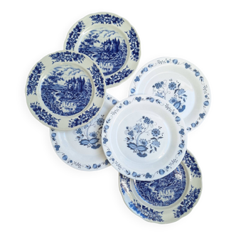 Vintage blue dinner plates