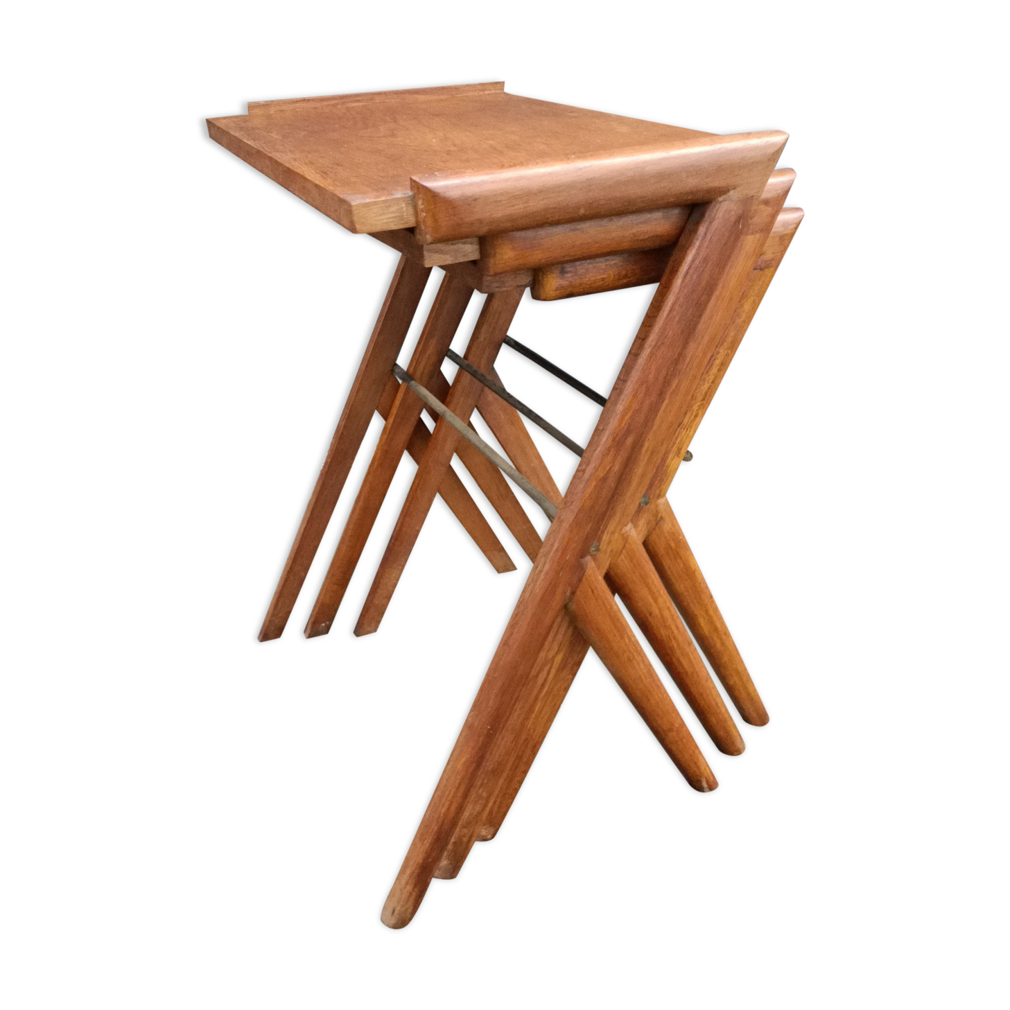 Tables Gigognes en Noyer by Bengt Ruda, Sweden, 1950s, Set of 3
